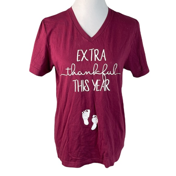 Bella Canvas Extra Thankful This Year T Shirt Auburn Size Medium - Picture 1 of 9